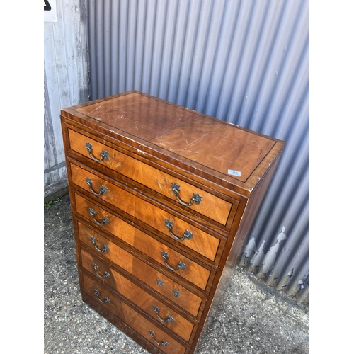 198 - A mahogany tallboy chest of six 77x47x124