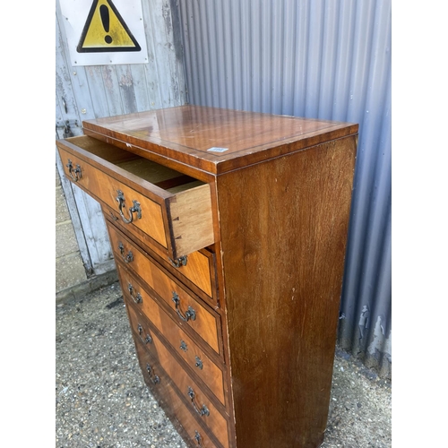 198 - A mahogany tallboy chest of six 77x47x124