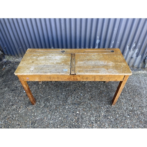 201 - A vintage double school desk 113x46x60