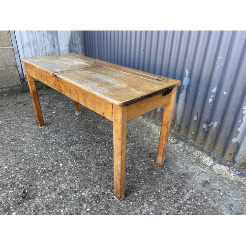 201 - A vintage double school desk 113x46x60