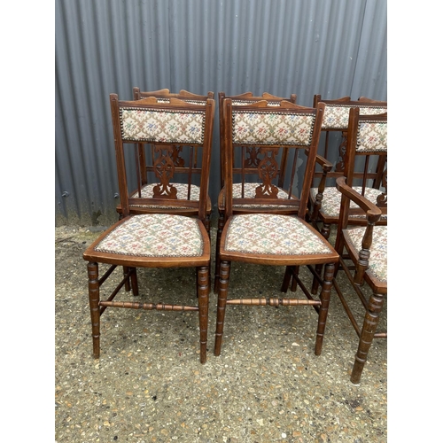 277 - A set of six edwardian mahogany chairs (inc 2 carvers)