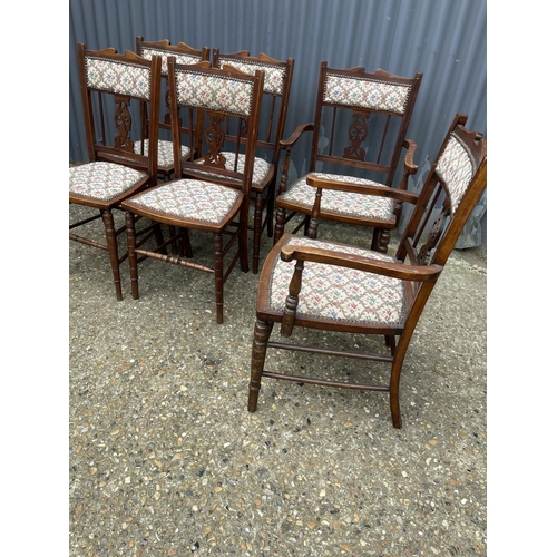 277 - A set of six edwardian mahogany chairs (inc 2 carvers)