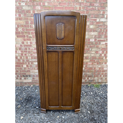 29 - An early 20th century slim hall wardrobe 80x 47 x180