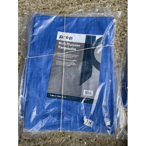 334 - Four Tarpaulin 6x4