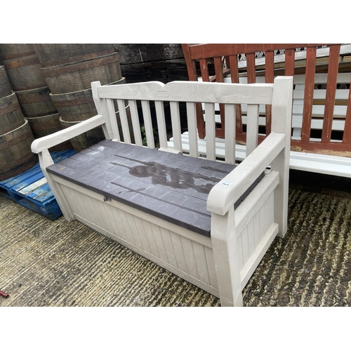 Keter plastic garden storage bench / seat