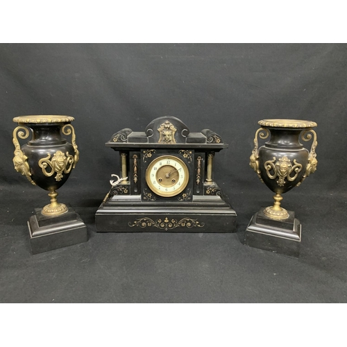 503 - 3 piece clock garniture set