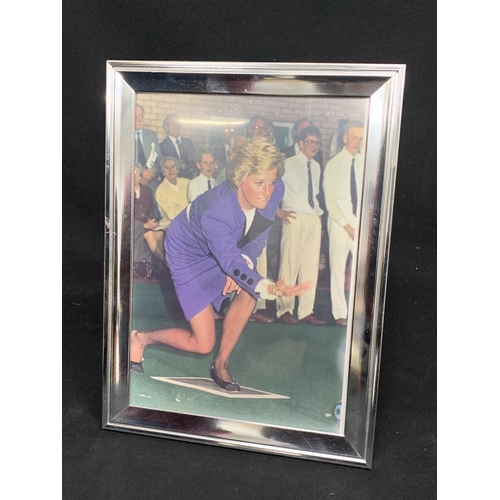 510 - Rare Princess Diana photo taken when she opened The Canterbury Bowling competition C 1986