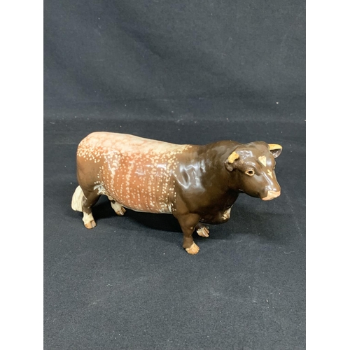 513 - Rare Beswick Bull figure, Lord Oxford, very small chip to one ear