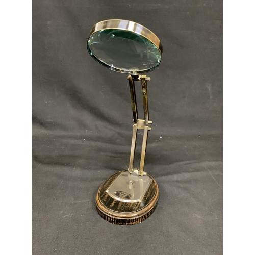 554 - Large table magnifier, height approx 30cms