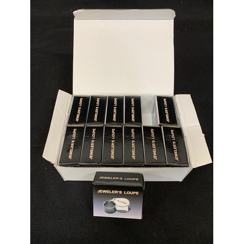 555 - Box of 12 jewellers loupes