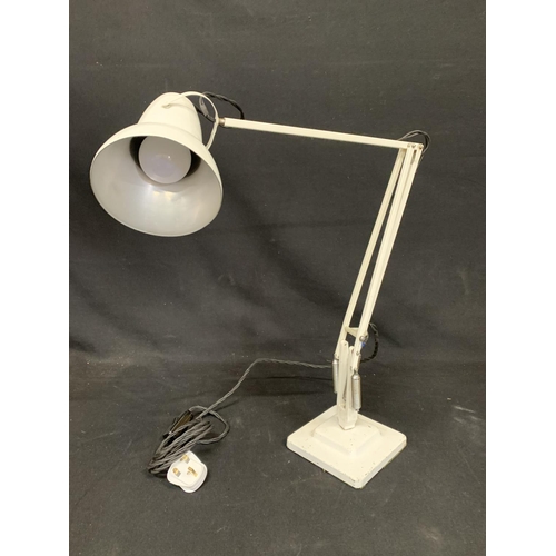 561 - Herbert Terry White angle poise lamp