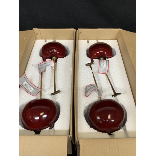 575 - 2 pairs of large decorative cherries