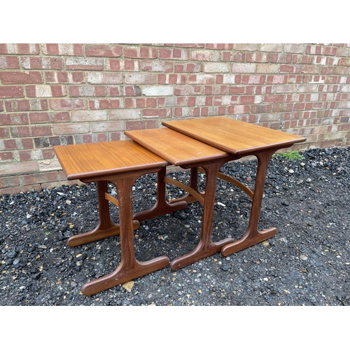 83 - A g plan teak nest of three tables