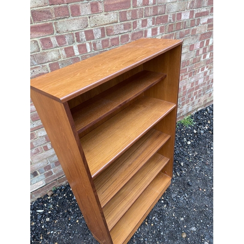 86 - A g plan teak open fronted bookcase 81x28x133