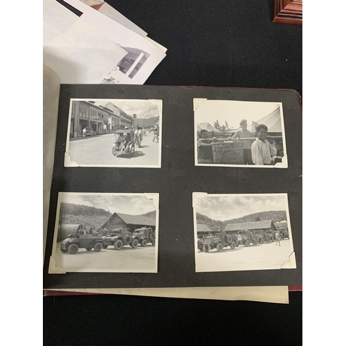 940 - Album of photos 2nd Battalion Coldstream Guards 1949 in Malaya, small family photo album dated 1947,... 