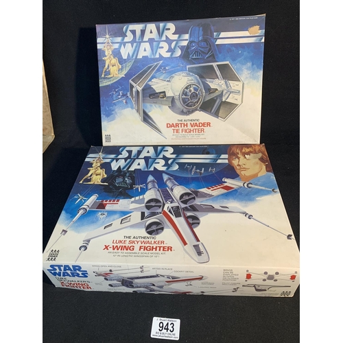 943 - Collection of made up model kits a/f, including two Star Wars Boxes