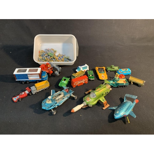 944 - Three Dinky space toys and other Die cast