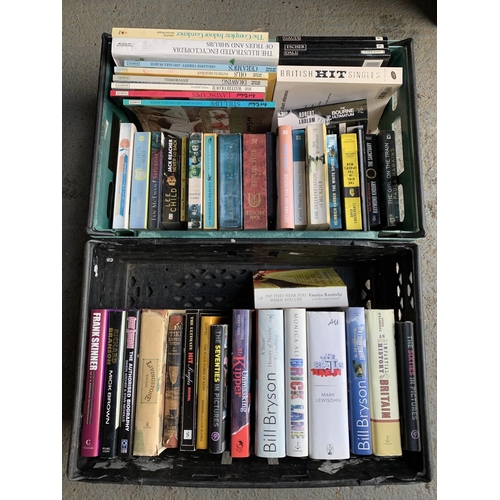 962 - 2 trays of books (crates not included)