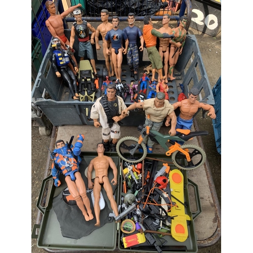 969 - Action men figures and accessories plus small other toy figures