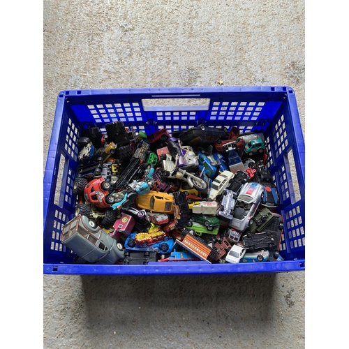 970 - Crate of model toy vehicles