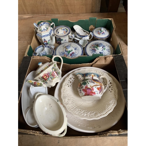 976 - Two trays of vintage and other china