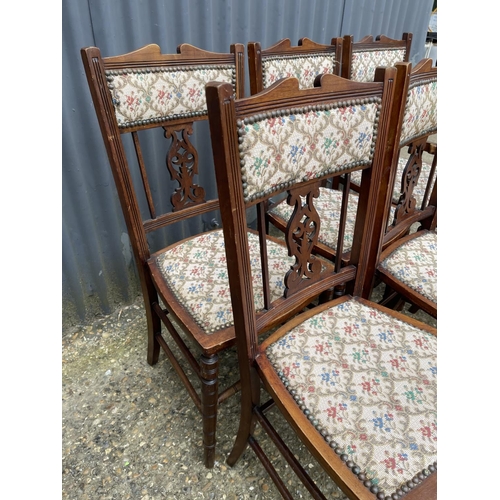 208 - A set of six edwardian mahogany chairs (inc 2 carvers)