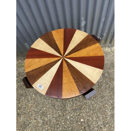 276 - A deco style circular occasional table with specimen top