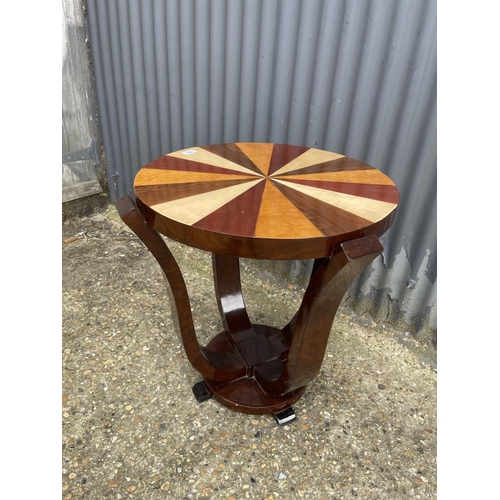 276 - A deco style circular occasional table with specimen top