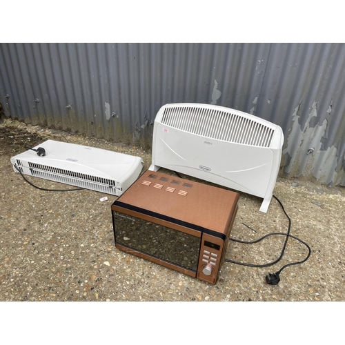 104 - Microwave and two de longi heaters