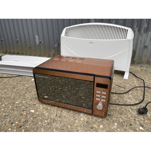 104 - Microwave and two de longi heaters