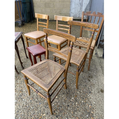 16 - Five assorted chairs, nest of tables and occasional table