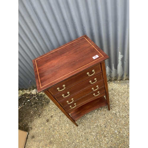 20 - An Edwardian inlaid chest of four drawers 54x40x 93