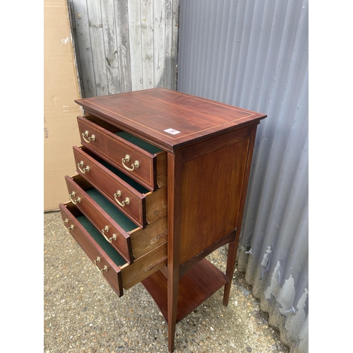 20 - An Edwardian inlaid chest of four drawers 54x40x 93