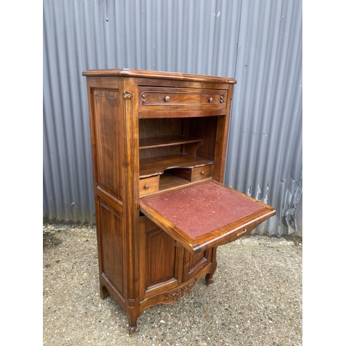 23 - A continental hardwood bureau cabinet 70x40x130