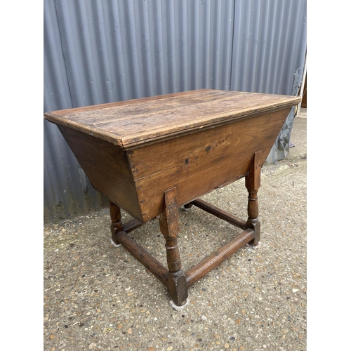 239 - An antique elm dough bin box 86 x55x 70