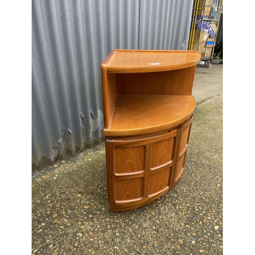 258 - A Nathan teak corner base unit