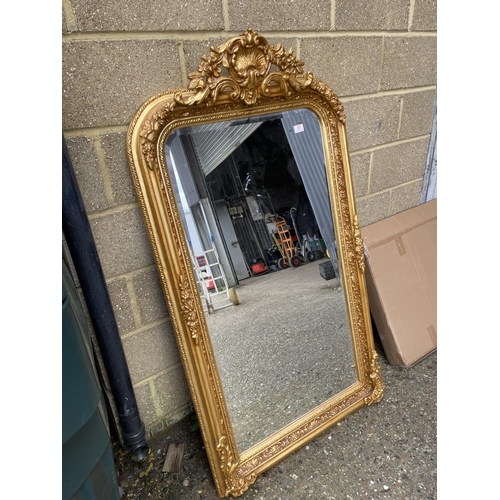 37 - A very large gold gilt framed mirror 84 x155