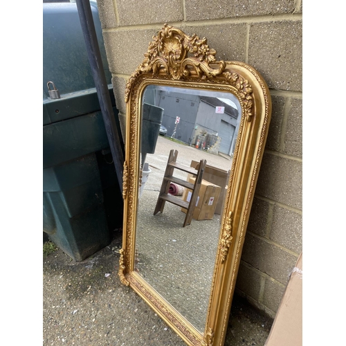 37 - A very large gold gilt framed mirror 84 x155