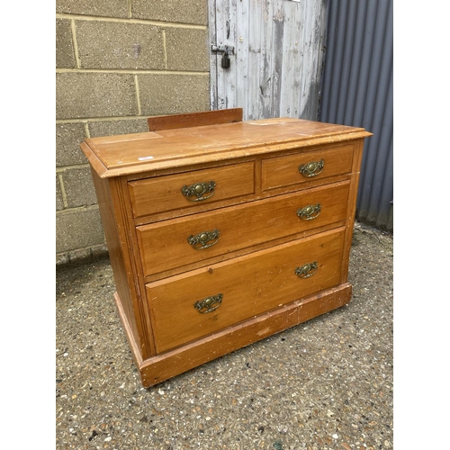 47 - An Edwardian satinwood chest of four drawers 97x50x80