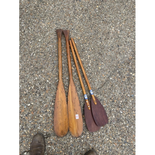 55 - Four wooden oars