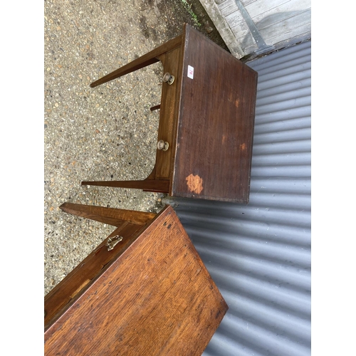 76 - Two Georgian single drawer tables AF