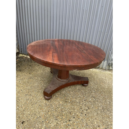 8 - A victorian mahogany circular tilt top loo table 122 diameter 77 high