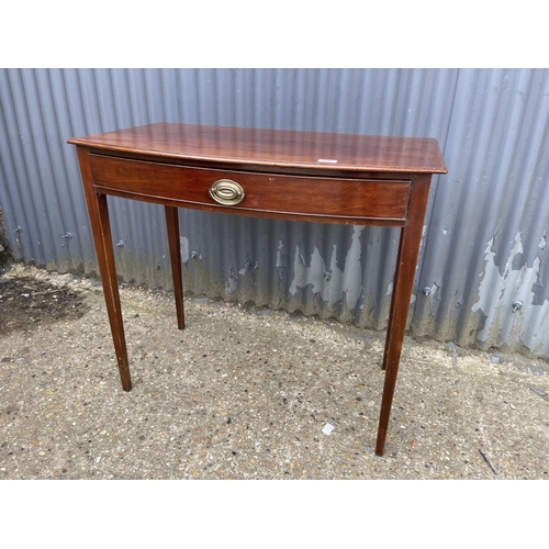 92 - A victorian mahogany single drawer side table