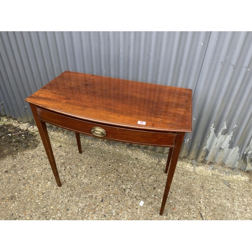 92 - A victorian mahogany single drawer side table