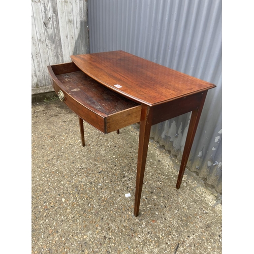 92 - A victorian mahogany single drawer side table