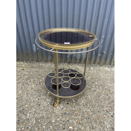 98 - A retro brass drinks trolley