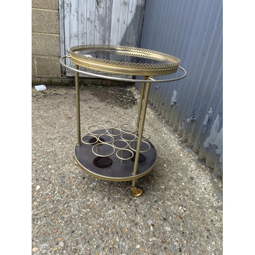 98 - A retro brass drinks trolley