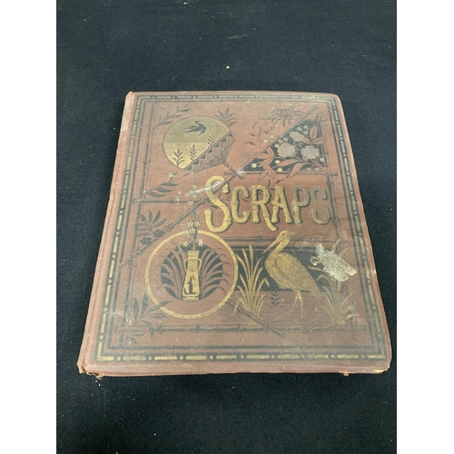 461 - Victorian Scrap Card Album dated 1879 - 1855  32 double sided pages