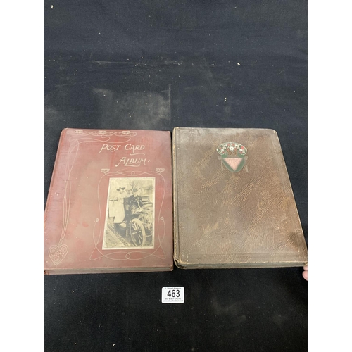 463 - Two early 20th Century family post card albums approx 380 Cards in total (Video available)