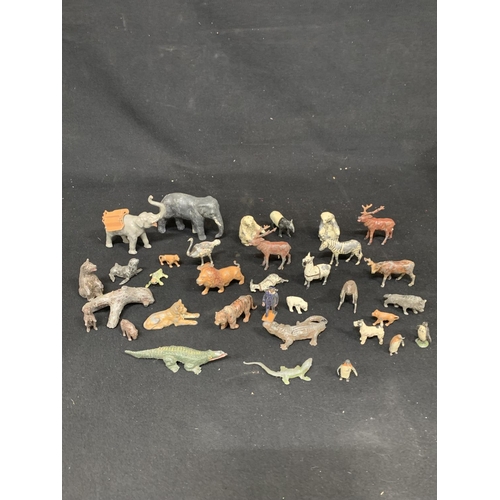 477 - Vintage lead zoo animals - 35 pieces